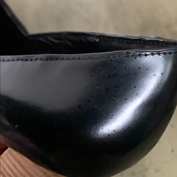 KATE SPADE SATURDAY Black Leather Block Heel Shoes - Picture 16 of 16